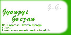 gyongyi goczan business card