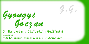 gyongyi goczan business card